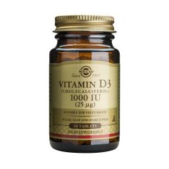 Solgar Vitamin D3 Витамин D3 за здрава костна система 1000IU x90 таблетки