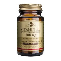 Solgar Vitamin Κ1 Витамин К1 за добро кръвосъсирване 100 мг х100 таблетки