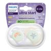 Avent Ultra Air Ортодонтична залъгалка за момиче нощна 0-2М x 2 броя