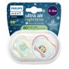 Avent Ultra Air Ортодонтична залъгалка нощна ленивец 0-6М x 2 броя