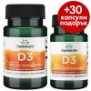 Swanson Vitamin D3 Витамин D3 1000 IU 25 мкг х 60 капсули + Подарък: Swanson Vitamin D3 Витамин D3 1000 IU 25 мкг х 30 капсули Комплект