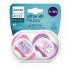Avent Ultra Air Happy Girl Ортодонтична залъгалка с кутийка за момиче 6-18М x2 бр 