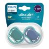Avent Ultra Air Ортодонтична залъгалка с кутийка 6-18М зелена х 2 броя 
