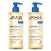 Uriage Xemose Почистващо успокояващо душ олио за лице и тяло 2 х 500 мл Комплект